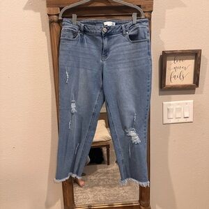 1822 Denim Distressed Blue Jeans